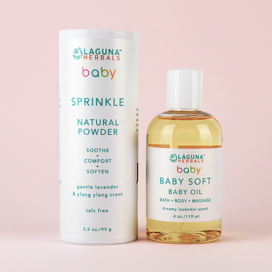 Organic Baby Oil and (talc free) Baby Powder Set  - It's Back!